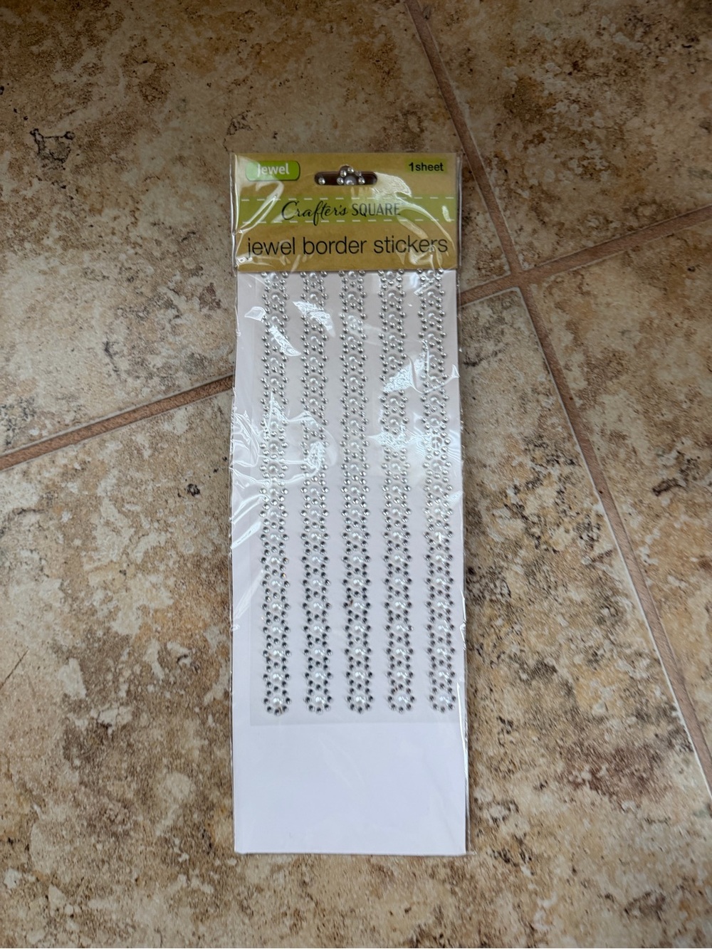 Silver Jewel Border Stickers - Decorative Home Art Poster Accent